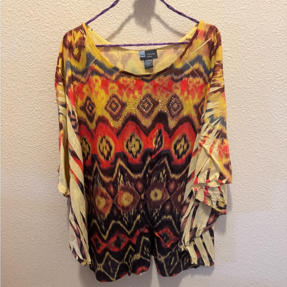 Liz & Me Collectors Series Multicolor Bohemian Blouse